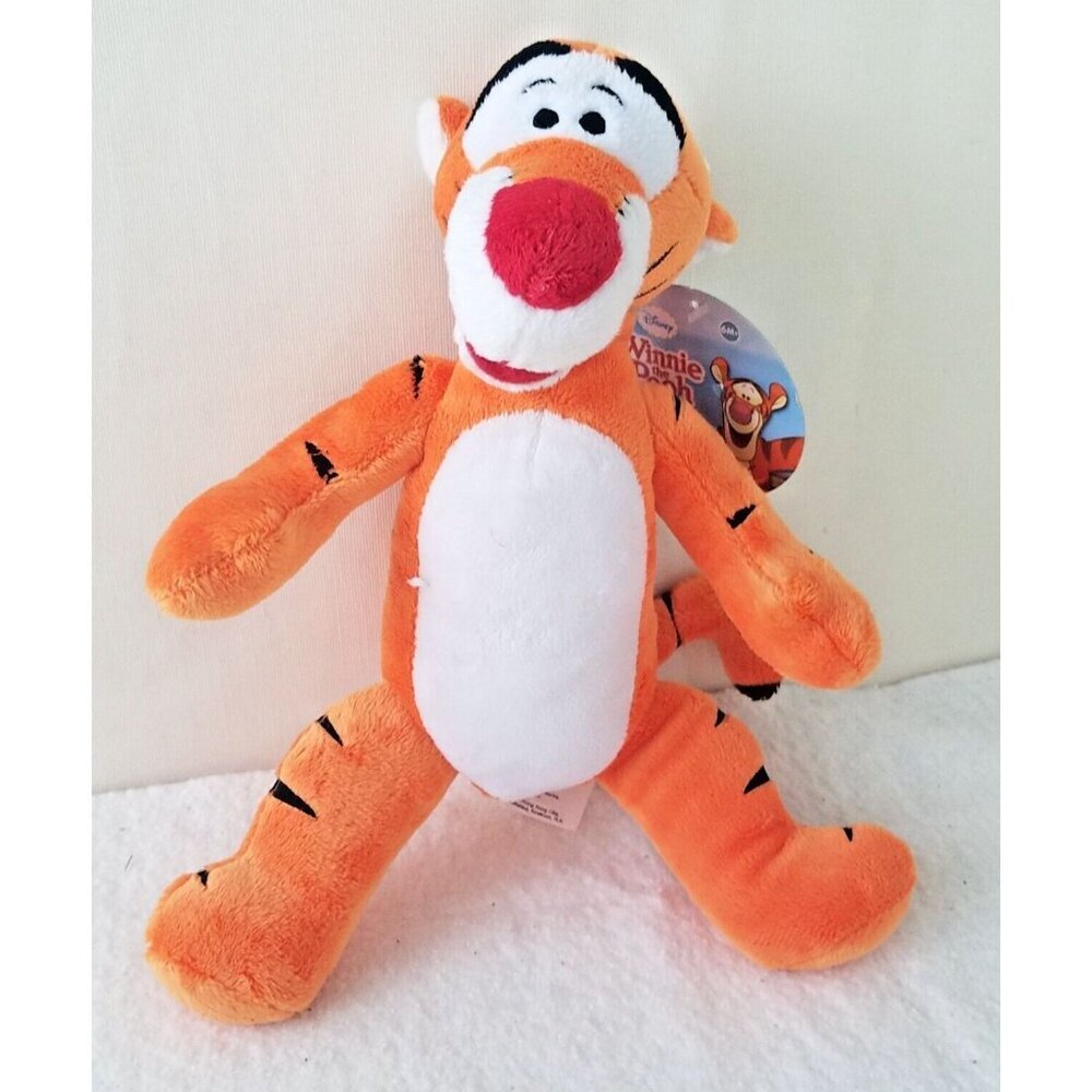 Disney Tigger Plush 10" Winnie the Pooh The Hundred Acre Woods NWT soft orange